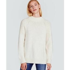 Frame Womens Sweater Alpaca Wool Boxy Mock Neck Size XS